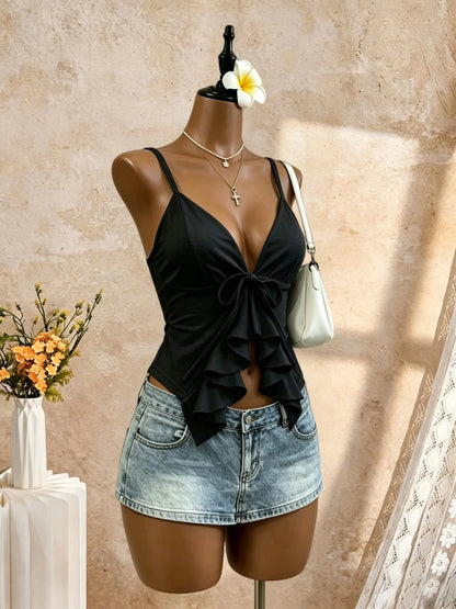 V-Neck Front Tie Camisole